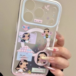 Ốp Điện Thoại Giá Đỡ Từ Tính Hai Trong Một Hoa Hướng Dương Xiaoyu Girl Thích Hợp Cho iPhone 17 Pro Max 16 15 Pro Max Chống Sốc Bảo Vệ Camera Ốp Lưng Cứng Chống Rơi