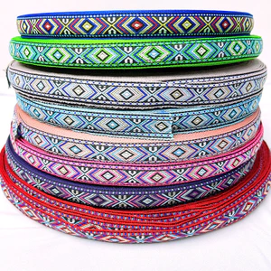 Kim Cương Hình Polyester Lụa Ren Webbing Phong Cách Dân Tộc Vải Jacquard Hành Lý Webbing Handmade Ren Quần Áo Hemming Phụ Kiện DRJZ