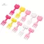 10 Cái / bộ Mèo Mini Động Vật Hoạt Hình Thực Phẩm Pis Trẻ Em Ốc Nĩa Trái Cây mới