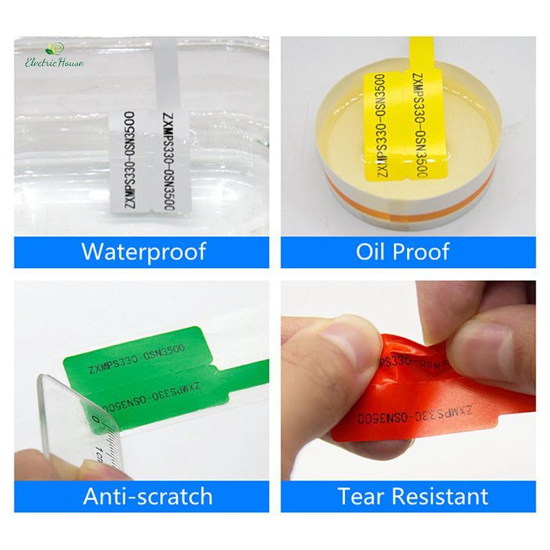 [Nhà Điện] 150 Cái / 5 Tờ Nhãn Cáp Dây Đánh Dấu Mạng Chống Thấm Nước Laser Stier Thẻ mới