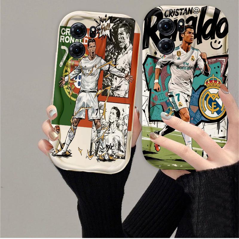 Thích hợp cho OPPO A5X A6 Pro A6X 4G 5G 3D Thẩm Mỹ TPU Mềm World Cup Cristiano Ronaldo Trường Hợp Điện Thoại Chống Sốc Sinh Viên