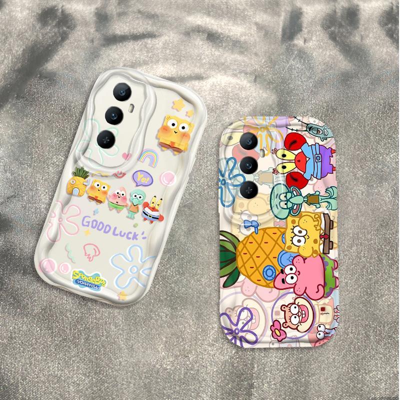 Thích hợp cho Realme C65 Bảo vệ 3D TPU mềm SpongeBob SquarePants Vỏ điện thoại chống sốc