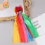 CANAMEK 1 Trẻ Em Cổ Tay Ruy Băng Đội Thể Thao Pompom Cổ Vũ Trận Đấu Lớn Pom Club Đạo Cụ Khiêu Vũ Vòng Tay Đàn Hồi Với Dây Đàn Hồi CSF