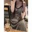 Váy dài kiểu Pháp dành cho nữ Xuân Hè Phong cách mới Slim-fit Slimer Look Design Strip