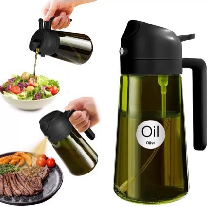 Cung cấp độc quyền Xịt dầu có thể phun đổ tích hợp Chai dầu thủy tinh công dụng kép Atomizing Shading Máy phun dầu ô liu US9D