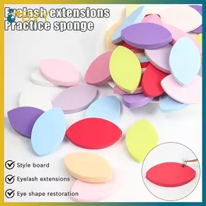 BVY 50 CÁI Miếng đệm lông mi giả xốp mềm dành cho người mới bắt đầu Biểu đồ lông mi Wispy Lông mi trang điểm có thể tái sử dụng Dụng cụ mở rộng lông mi.