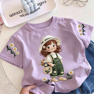 COD✅ (Hồ Chí Minh)Áo phông tay ngắn In hình hoạt hình Áo Kiểu rộng và ấn tượng Trẻ em thời trang