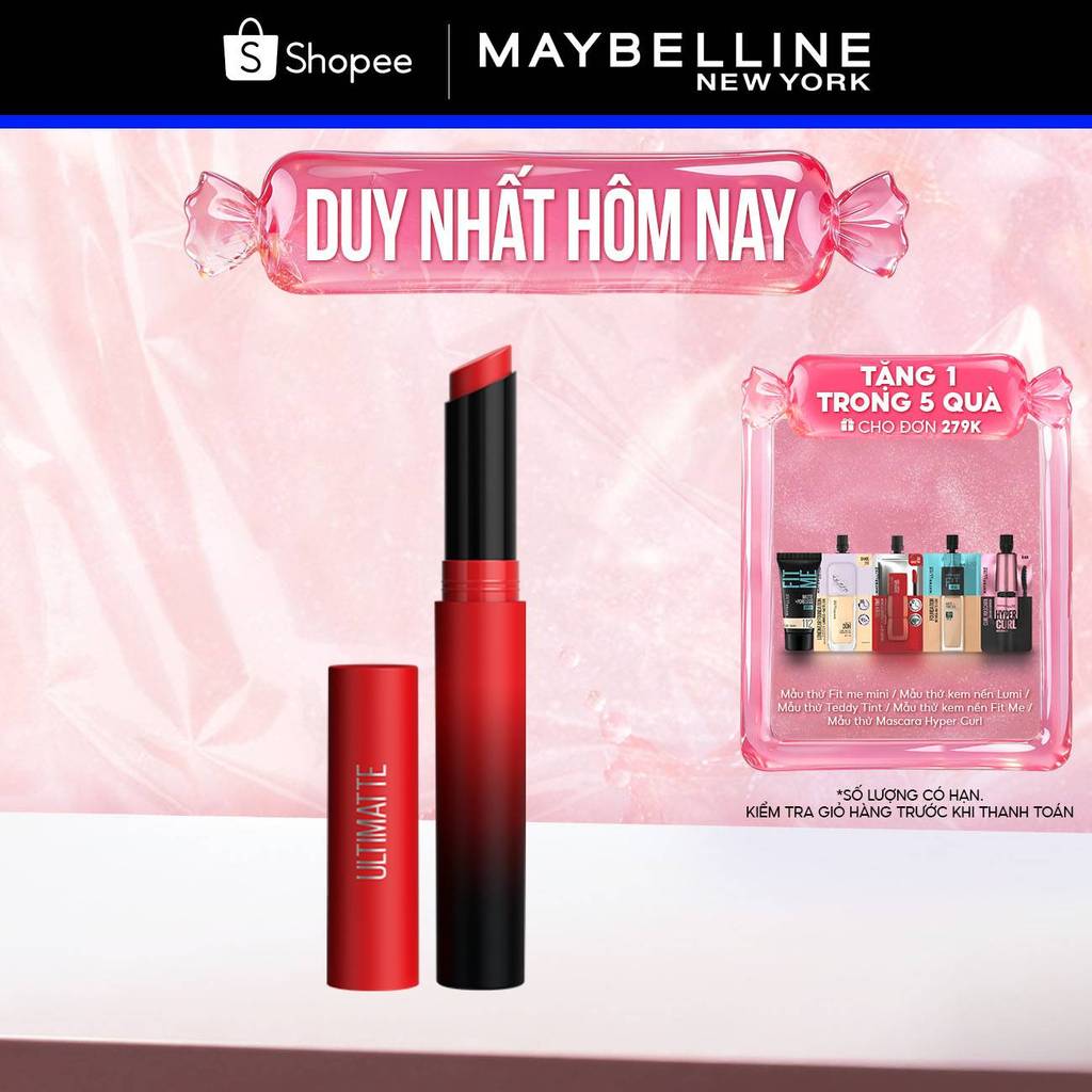 Son Lì Mịn Môi Siêu Nhẹ Cao Cấp Maybelline New York Color Sensational Ultimatte 1.7g