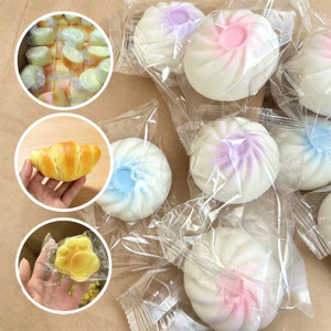 Thực Tế Giả Bánh Mì & Bun Bóp Đồ Chơi Hình Dạng Hỗn Hợp Mứt Mềm Phục Hồi Chậm Chống Căng Thẳng Hộp Văn Phòng Phẩm Để Bàn Trang Trí