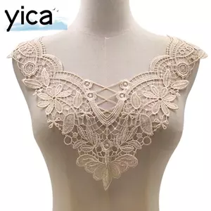 YICA Cổ Áo Đính, Cổ Hoa Thêu Đa Năng Tinh Tế, Handmade Thanh Lịch Rỗng Ra Viền Đồ May DIY