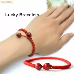 OUSXA Với Hạt Gốm Thời Trang Cho Những Người Yêu Trang Sức May Mắn Bùa Hộ Mệnh Tây Tạng Trang Sức Dây Đỏ Có Thể Điều Chỉnh