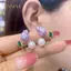 PNPIA- Bông tai ngọc trai giả hình hoa Tulip sang trọng nhẹ Hàn Quốc dành cho nữ Hai cách đeo đinh tán tai cho bé gái Trang sức dự tiệc hàng ngày