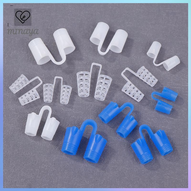 [MINAYA] 4 / 8 Cái Silicone Chống Ngáy Mũi Thuốc Giãn Thoáng Khí Hỗ Trợ Ngáy Mũi Kẹp Mũi Thiết Bị Thở VN