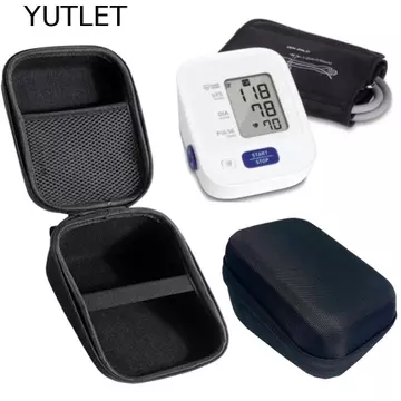 Hộp đựng máy đo huyết áp YUTLET, Túi bảo vệ máy đo huyết áp chống sốc vỏ cứng, Dung tích lớn có tay cầm Thiết kế lưới Vỏ cứng cho máy đo huyết áp