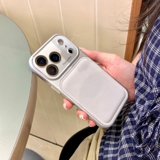 Phim bảo vệ toàn bộ ống kính Vỏ điện thoại da phồng chống sốc cho iPhone 17Promax 17Pro 13 14 15 16 Pro Max Màu kẹo nữ Vỏ di động