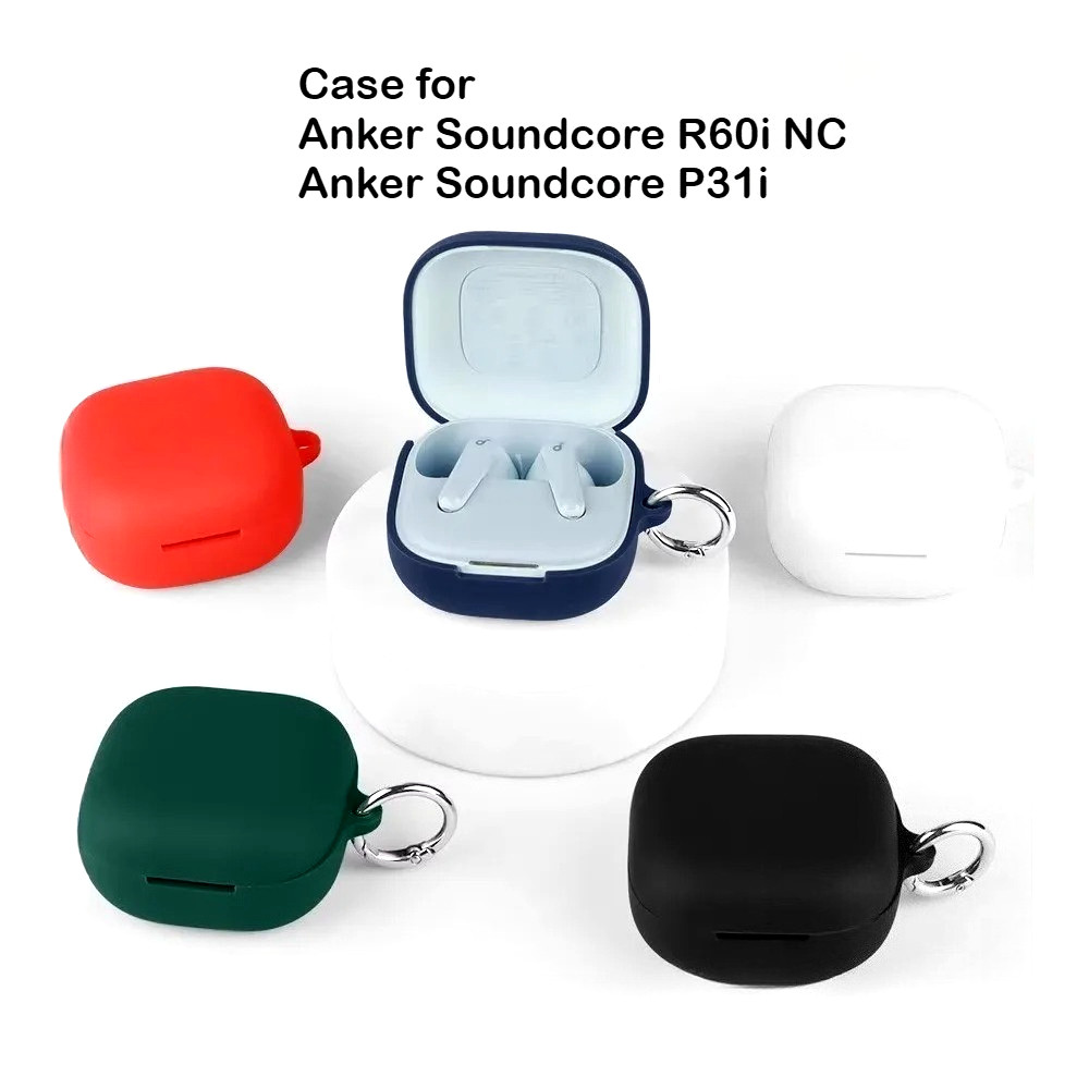 Ốp silicon chống sốc cho Anker Soundcore R60i NC, bao bảo vệ tai nghe không dây, hộp đựng, vỏ chống bụi