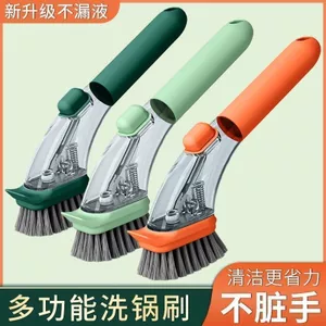Bàn Chải Nồi Nhà Bếp Chuyên Dụng Không Làm Tổn Thương Nồi Tay Cầm Dài Sisal Bàn Chải Làm Sạch Bàn Chải Loại Đẩy Nồi Rửa Nồi Chải Dụng Cụ Tiện Dụng 6.9