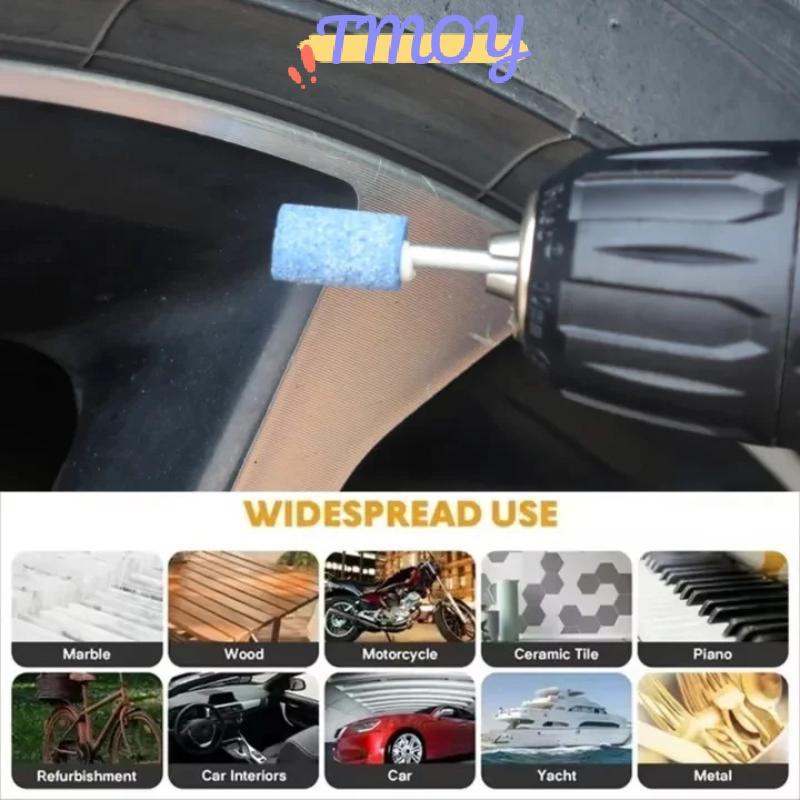 TMOY 10 Chiếc Đầu Đánh Bóng Đầu Bánh Xe Mài Mòn Gắn Cho Dụng Cụ Quay Điện Mài Điện Đá Bánh Xe Dremel Phụ Kiện TMOY