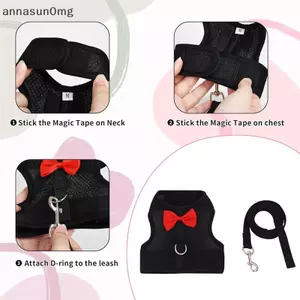 Bộ dây nịt và dây xích AA Bunny, Áo nịt an toàn cho thỏ & chuột lang - Bộ dây xích dây đeo ngực có thể điều chỉnh cho thú cưng nhỏ VN