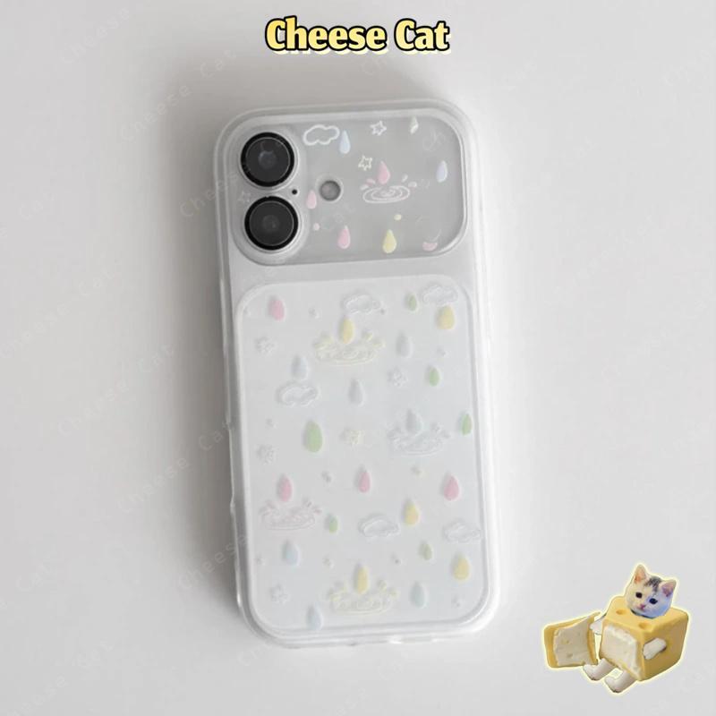 Ốp điện thoại bảo vệ toàn bộ ống kính hình giọt mưa đầy màu sắc cho iPhone 13 14 Xs XR 11 12 15 Plus 16 12 11 17 Pro Max