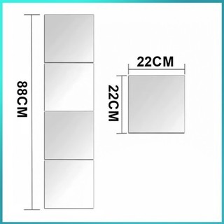 Gương treo Dán Tường toàn thân chống vỡ soi , dán tủ quần áo, hình vuông