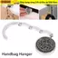 SUNKISSD 1 Cái Móc Treo Túi Xách, Di Động Vintage Hoa Để Bàn Móc Giá Đỡ, Có Thể Gập Lại Giá Đựng Tròn Ví Túi Móc