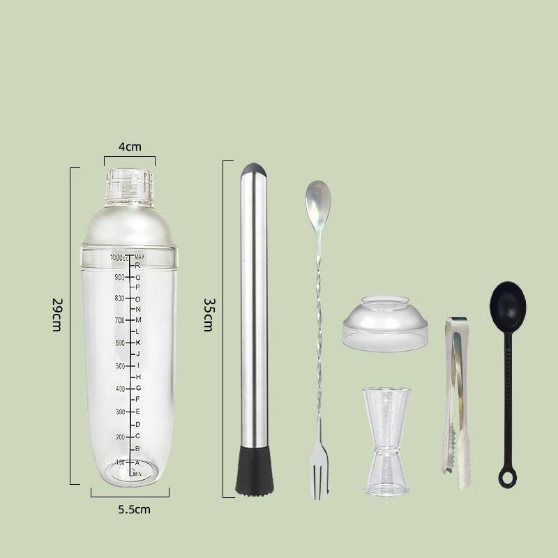 ECK 3 / 5 / 7 Chiếc Cotail Shaker Bộ Cotail Shaker Và Đo Jigger Bộ Đồ Uống Hỗn Hợp Tay Lắc Dụng Cụ Để Pha Chế Và Thanh Gia Đình HOT