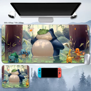 Chất Lượng Cao In Hình Snorlax Trẻ Em Chuột Thảm Pokémon Anime Ngoại Vi Pokemon Kích Thước Lớn Sinh Viên Viết Bàn Thảm