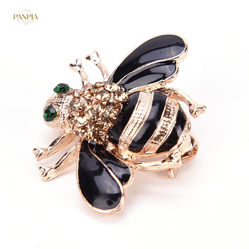 PNPIA- Trâm cài ong thời trang Mạ vàng thanh lịch Pha lê đính đá dự tiệc Trâm trang sức