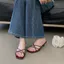 T TT Tính Khí Mũi Vuông Flip-Flops Nữ Gợi Cảm Mở Mũi Mùa Hè Với Váy Giày Sandal Cao Gót Đi Biển Giày Nữ