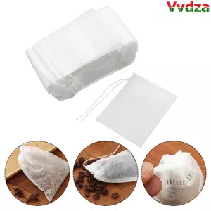 VVDZA 100 Gói Máy Pha Trà Gói Tự Nhiên Cho Trà Cà Phê Rỗng Cho Lá Rời