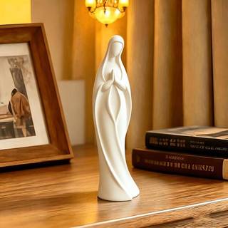 [XIA] Tượng Thiên Thần Cầu Nguyện Tôn Giáo 3D In Hình Người Bảo Vệ Vàng Trắng Cho Máy Tính Để Bàn Trang Trí Quà Tặng Tín Đồ [VN]