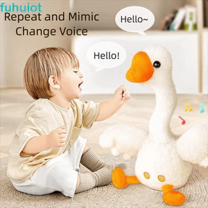 Đồ chơi sang trọng vịt điện FUHUIOT, Phiên bản tiếng Anh Vịt nhảy múa nhảy múa Vịt nói, Ghi âm lặp lại những gì bạn nói Hát lặp đi lặp lại Vịt nói Quà tặng trẻ em