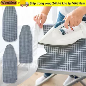 Vải ủi bảng ủi WOODNEST, Tấm bọc bảng ủi đa năng bền bỉ, Đồ dùng giặt chịu nhiệt nặng Tấm đệm in họa tiết