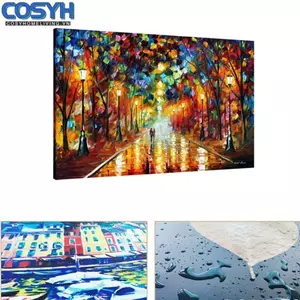 <cosyh>Modern Abstract Oil Painting on Canvas for Bedroom Decor Vibrant Wall Art