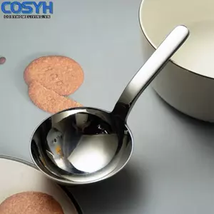 <cosyh>Sturdy 304 Stainless Steel Spoon with Enlarged Head for Increased Scoop Capacity
