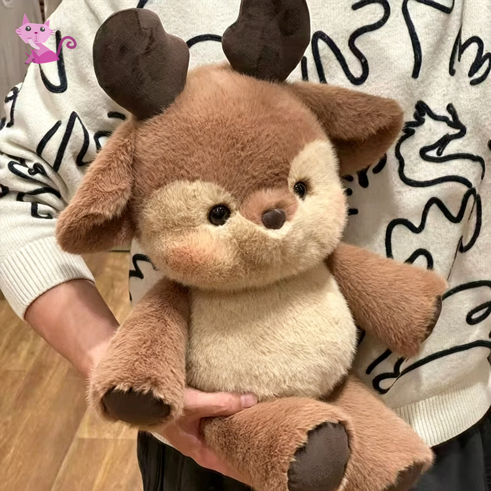 Hồng Hươu Plushie Kích thước hoàn hảo để đựng đồ và du lịch. Trang trí bàn làm việc văn phòng bắt mắt