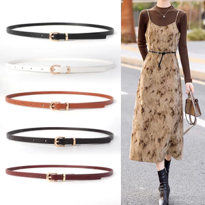 Retro Nhỏ Thắt Lưng Đen Phù Hợp Với Thời Trang Phù Hợp Với Váy Quần Jean Thắt Lưng Mỏng Phong Cách Thắt Lưng 26.5.21