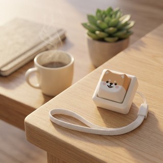 Bàn phím ngón tay AWNGD, Giảm lo âu Vượt qua Móc khóa Keycap thời gian, Đồ chơi giải nén họa tiết chó di động nhẹ Creatve Học sinh