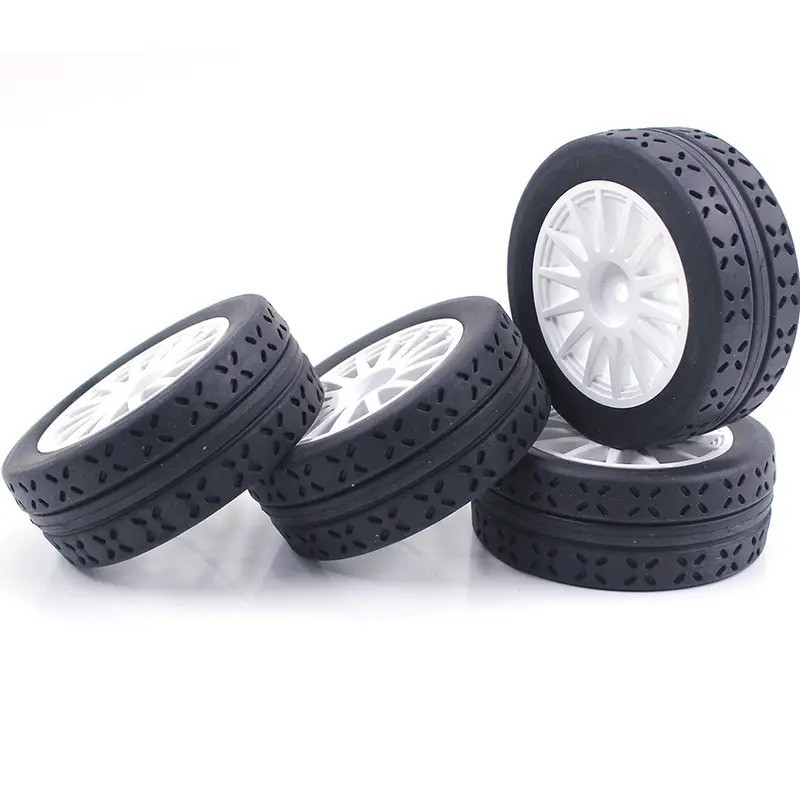 4 OD 70mm 1 / 10 RC Rally Đua Xe Đường Phố Lốp Và Bánh Xe Nhựa Cứng Cho Tỉ Lệ 1: 10 Trên Đường Trôi Lưu Diễn Xe 4 Chiếc MJXRC 10304 TT01 Rally 1 / 10 Đa Năng P103004Lốp kéo B
