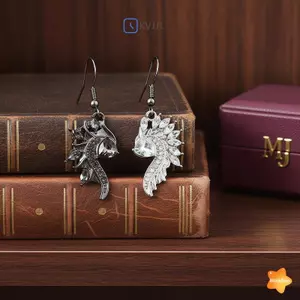 Bông tai có cánh dài hợp kim hợp thời trang dành cho nữ Quà tặng hoàn hảo cho sinh nhật và kỷ niệm mới