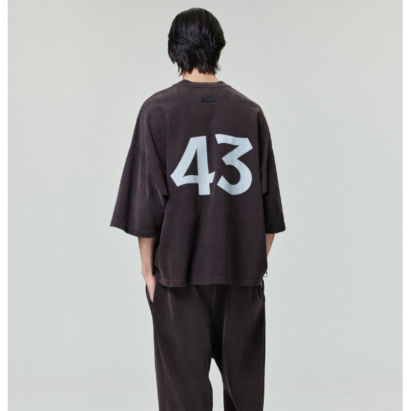 Sản phẩm mới chất lượng cao FEAR OF GOD 26 Sản phẩm mới Cotton nguyên chất No. Áo thun ngắn tay in hình mùa hè 43