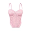Bán chạy Ren Bán Trong Suốt Lưới Xương Cá Corset Tập Hợp Gợi Cảm Tinh Khiết Desire Xương Cá Top Miếng Lót Ngực Liền Mạch Camisole Phong Cách Mới