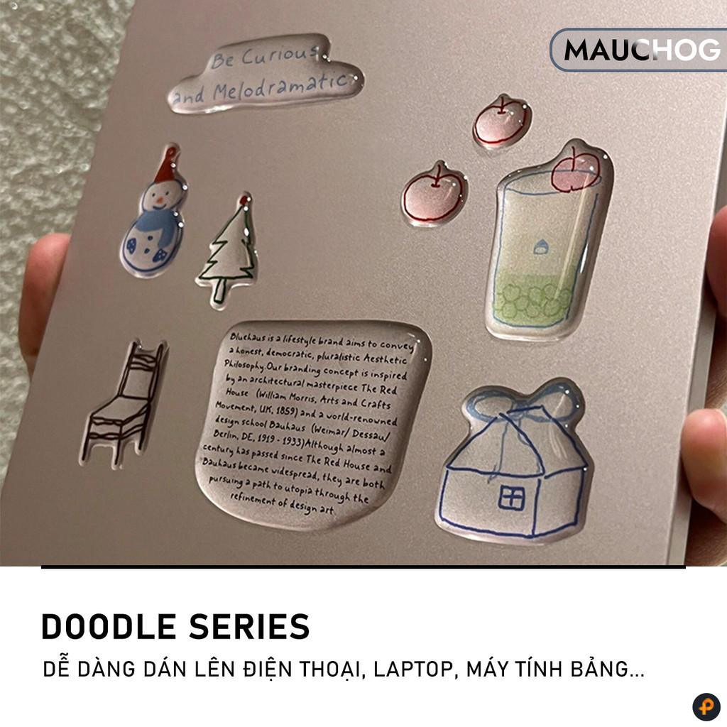 Sticker Nổi Dễ Thương Dùng Trang Trí Ốp Lưng Điện Thoại Phụ Kiện Laptop Máy Tính Bảng Thiệp Sổ Tay