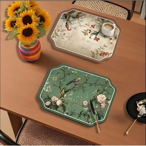 Mới Phong Cách Trung Hoa Hoa Hình Đặc Biệt Nhà Bếp Placemat Thấm Hút Nước Chống Trơn Trượt Chống Mài Mòn Thoát Thảm Hộ Gia Đình T