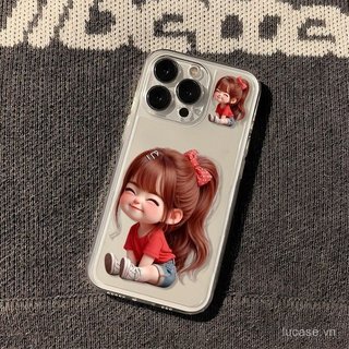 Ốp điện thoại hoạt hình hoạt hình Cô gái đuôi ngựa cao Thích hợp cho iPhone 11promax 11 12 13 14 promax 17promax 17 16 15 pro max xr xs 12promax Vỏ bảo vệ trong suốt chống sốc