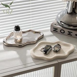 VRZ Đơn Giản Trang Sức Khay Bảo Quản Sáng Tạo Hình Đám Mây Mạ Điện Bông Tai Trang Sức Vòng Màn Hình Đĩa Để Bàn Cho Nữ HOT