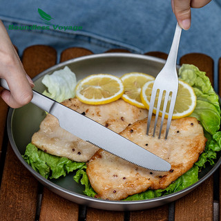 Boundless Voyage Titan Flatware Dụng Cụ Di Động Nĩa Thìa Bộ Dao Cho Du Lịch Ngoài Trời Nhà Cắm Trại Ti1055A