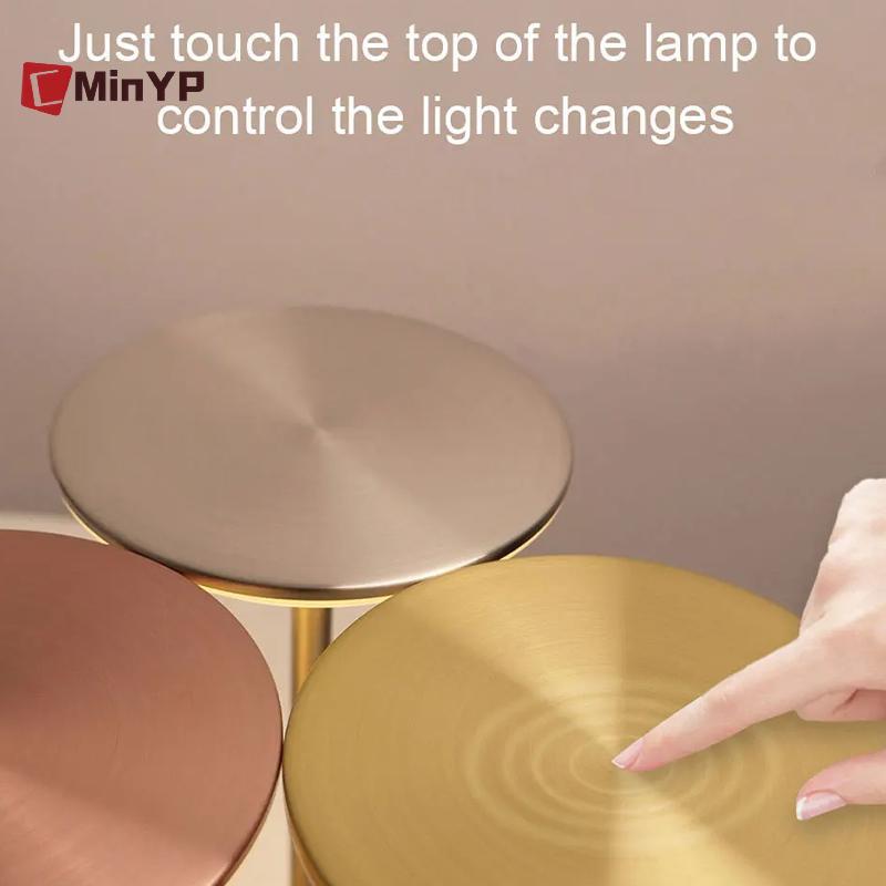 CMinYP LED cảm ứng, sạc USB, đèn bàn/ngủ di động, đọc sách, dùng phòng ngủ, nhà hàng, khách sạn, không dây