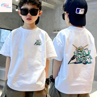 COD✅(Hồ Chí Minh)🚚 Áo phông trẻ em nam hình robot, áo thun ngắn tay thoáng mát, thấm hút mồ hôi.